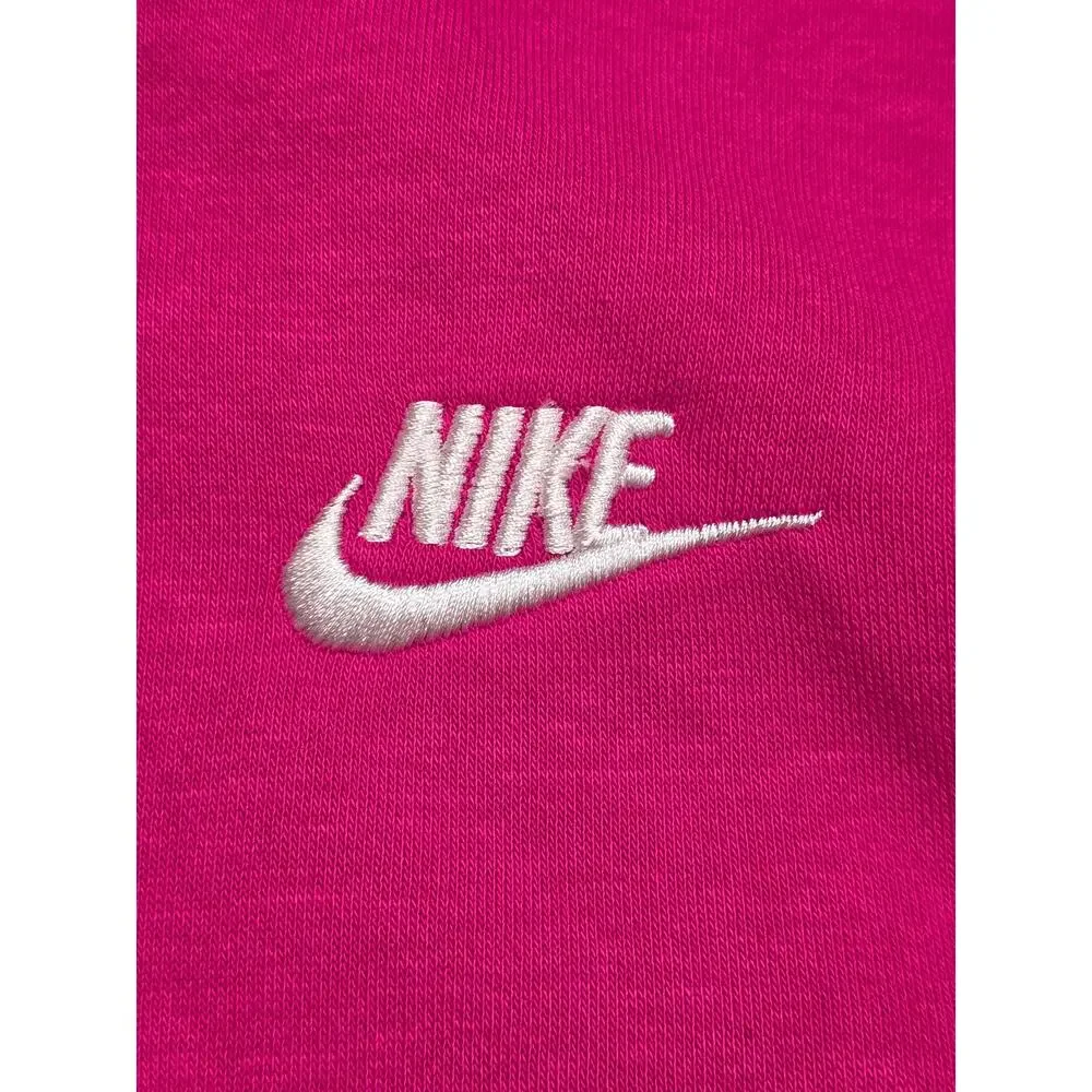 Nike Girls Cropped Pink Hoodie 10-11 Years Logo Soft Casual Medium